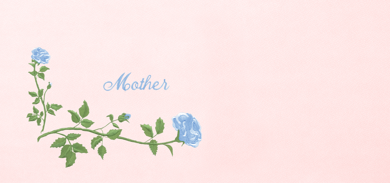 P 502 BL PK Corner Rose Mother Blue Pink Faux